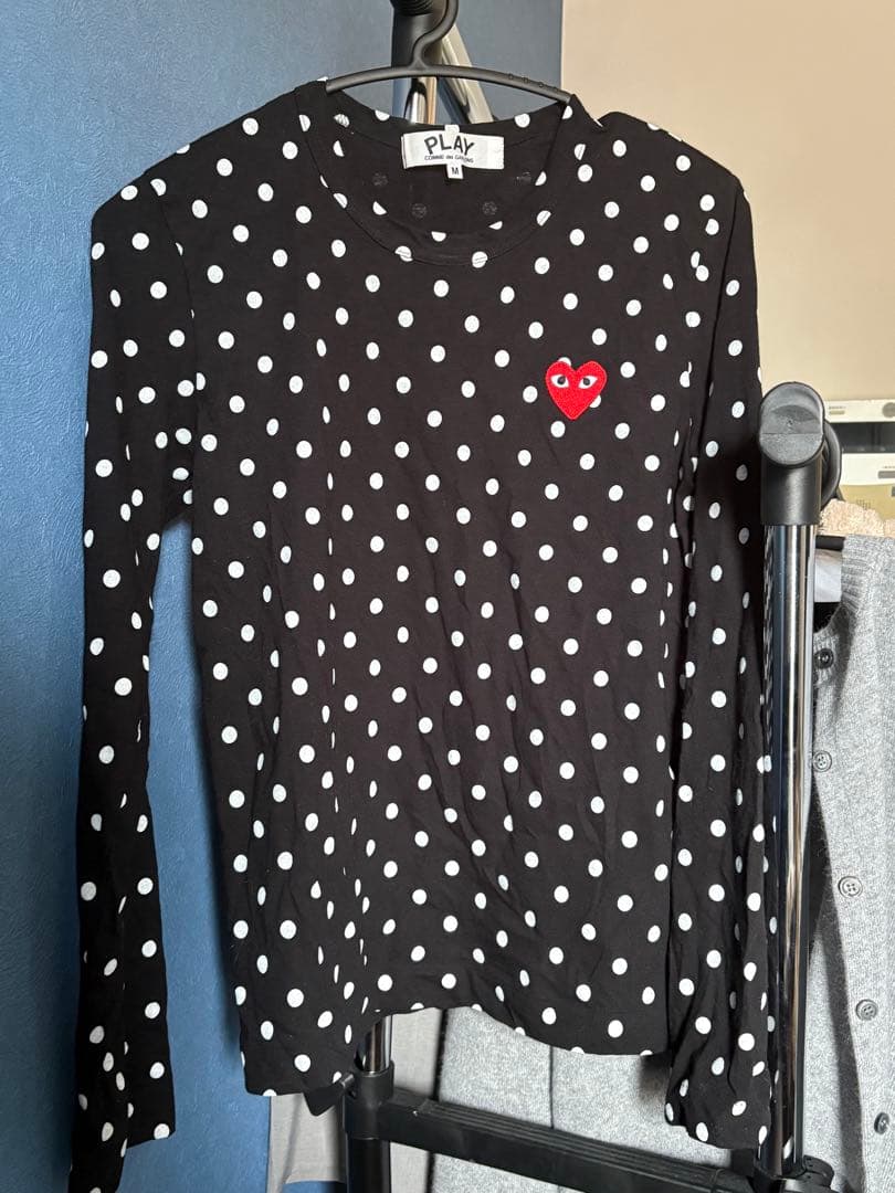 Comme des GARCONS PLAY ドット柄 長袖Tシャツ