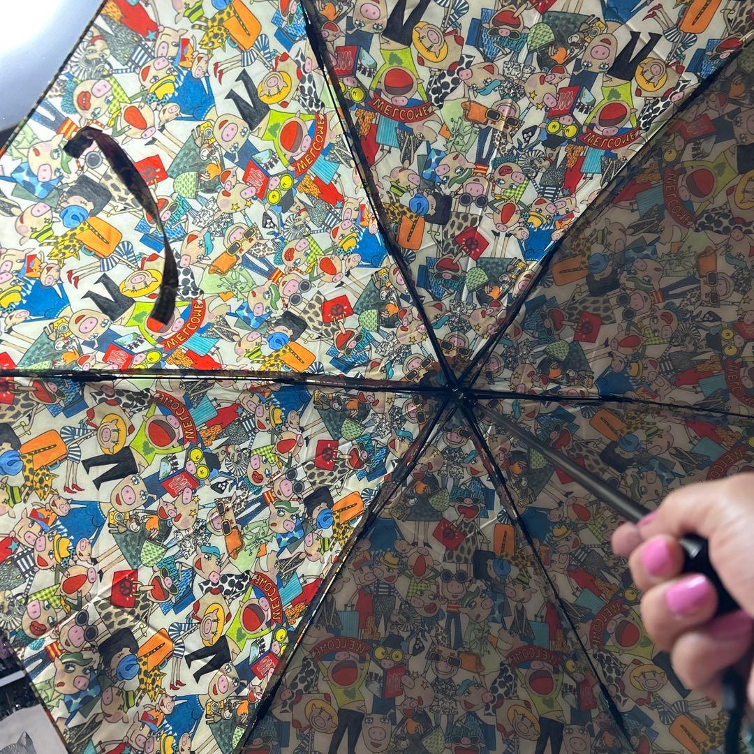 【ピンキー】 アルベロベロのケース付き折りたたみ傘