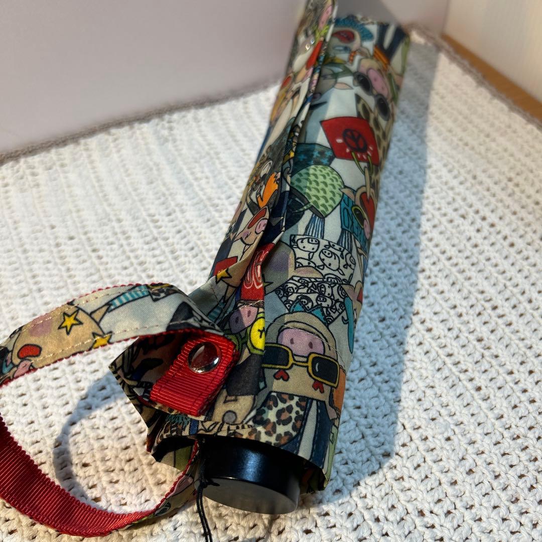 【ピンキー】 アルベロベロのケース付き折りたたみ傘