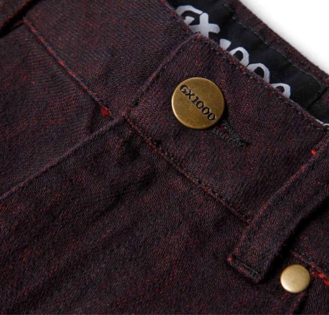 GX1000 紫 パープル バギーデニムパンツ ワイド w36