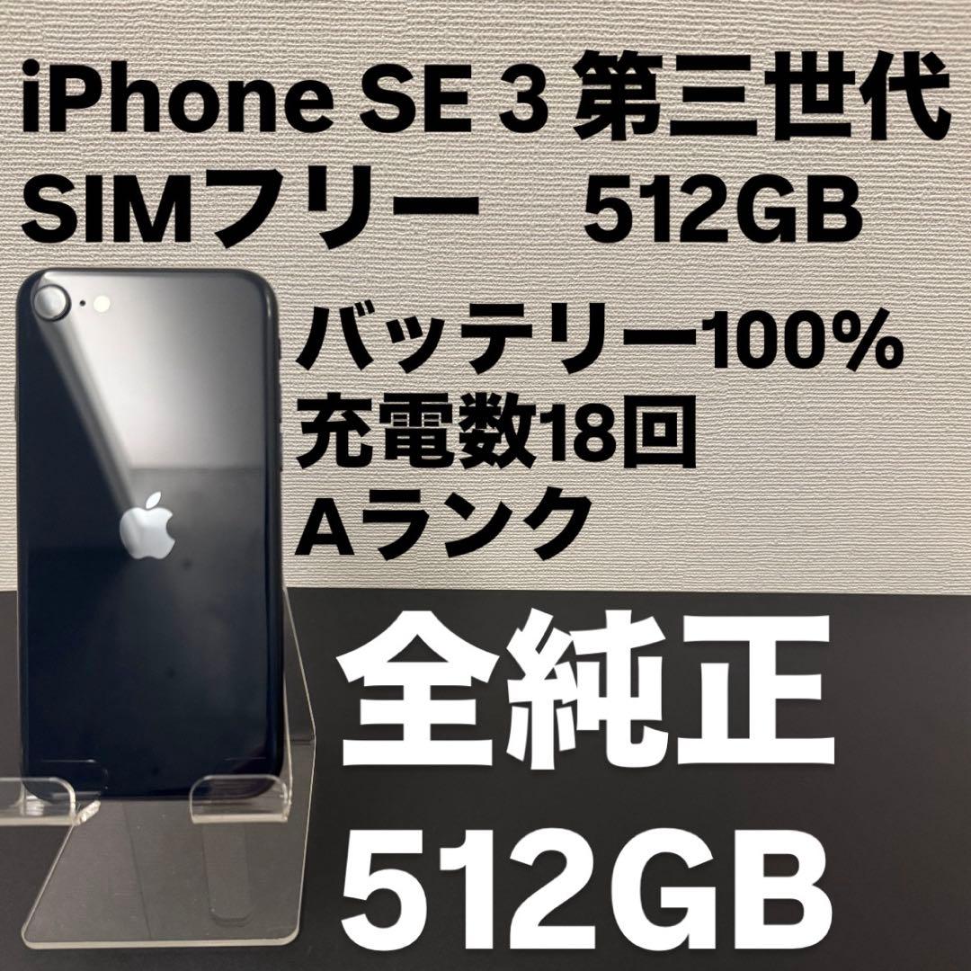 極美品 512GB Apple iPhone SE3 第三世代 ブラック