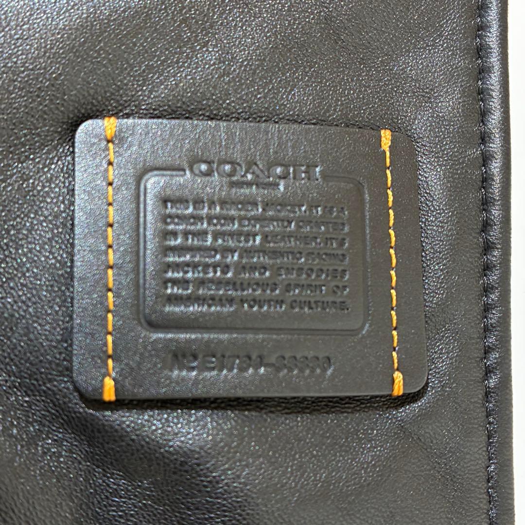 良品★ coach コーチ シングルライダースジャケット ラムレザー レディース