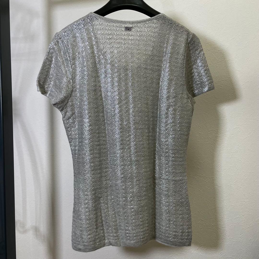 R*り様 CHANEL シルバー銀糸　半袖Tシャツ