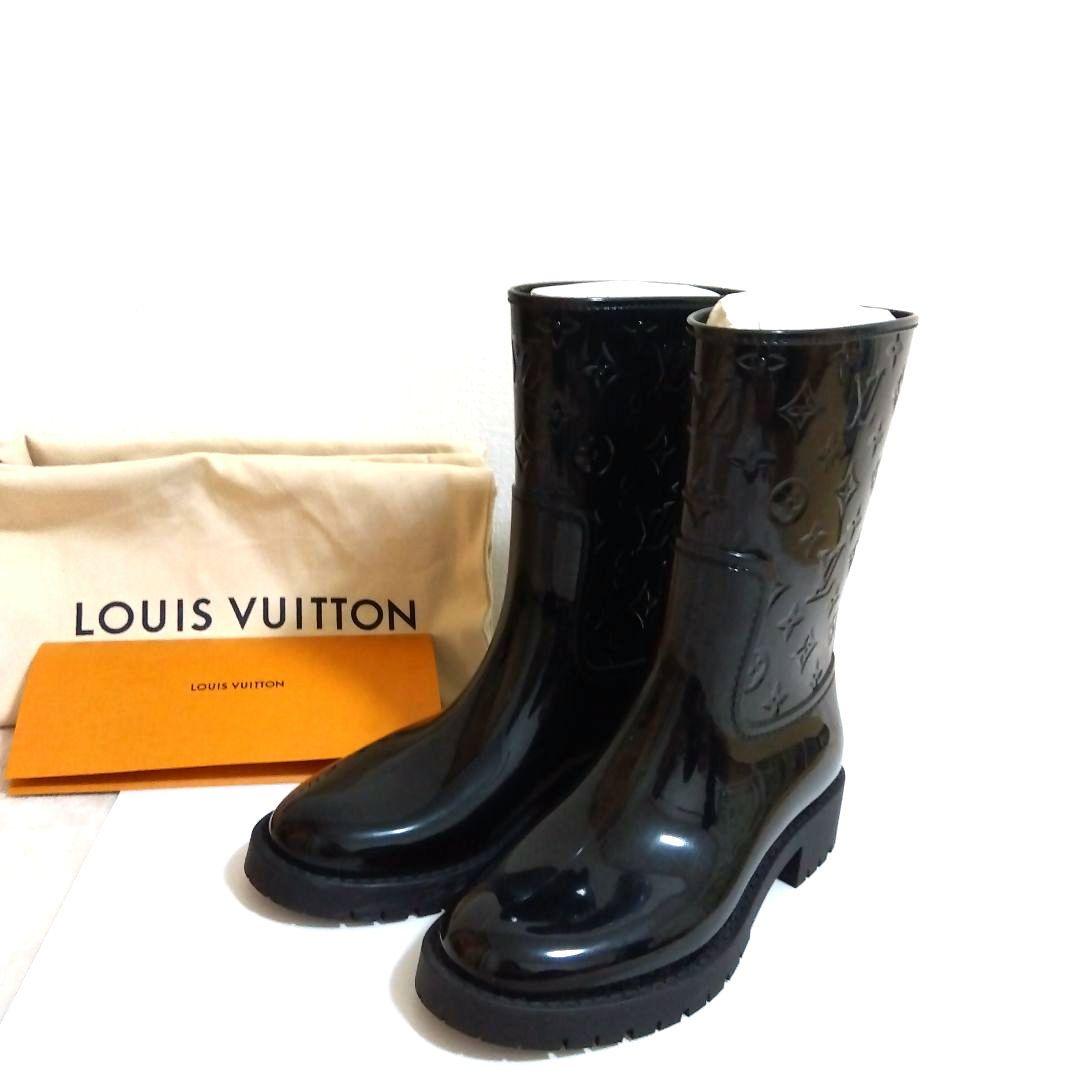 新品　未使用　LOUIS VUITTON ブラック長靴　ドロップス　38