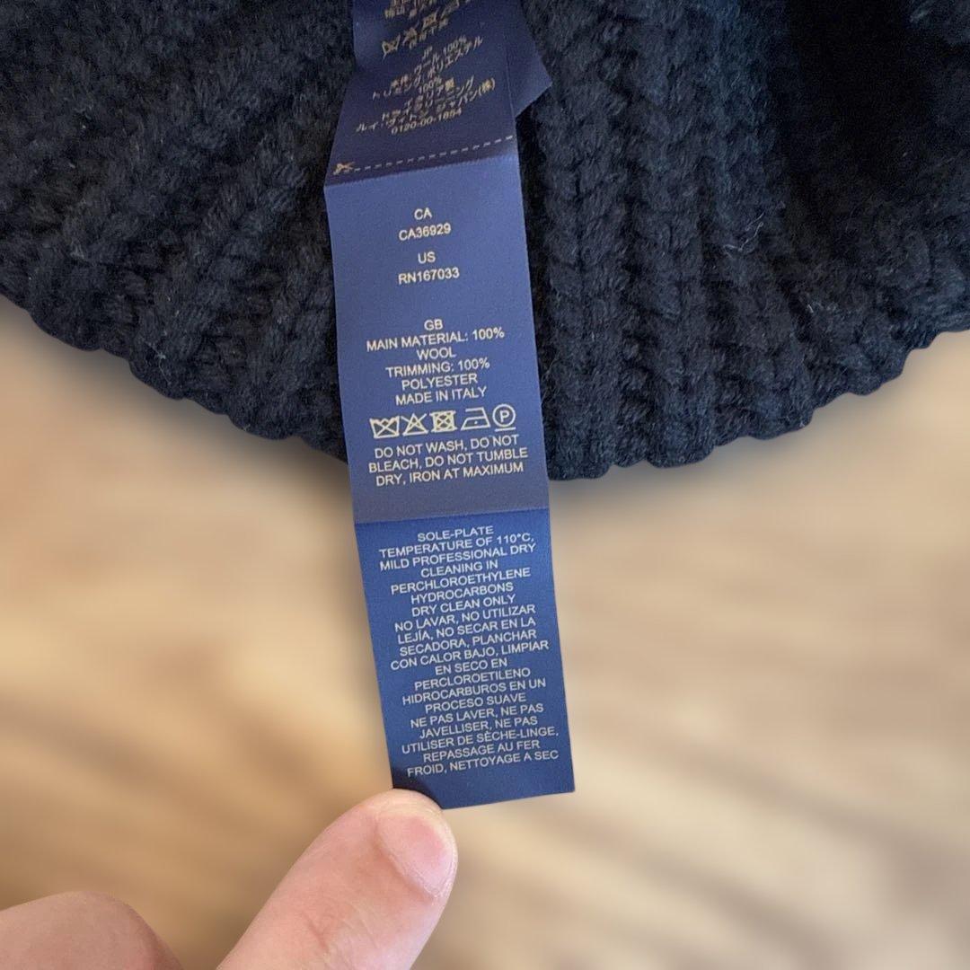 LOUIS VUITTON ルイヴィトンビーニー・オンリー ウールノワール黒