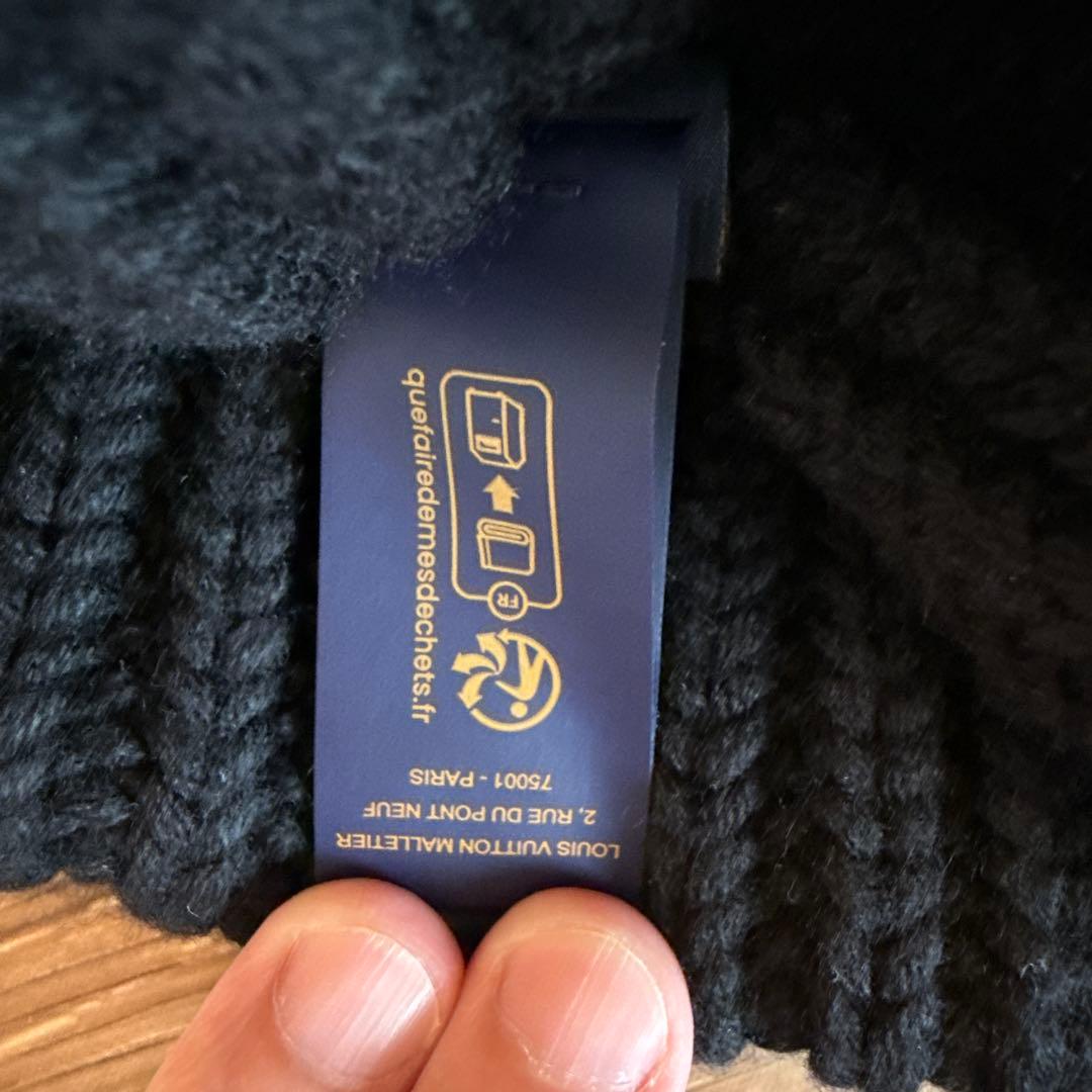 LOUIS VUITTON ルイヴィトンビーニー・オンリー ウールノワール黒