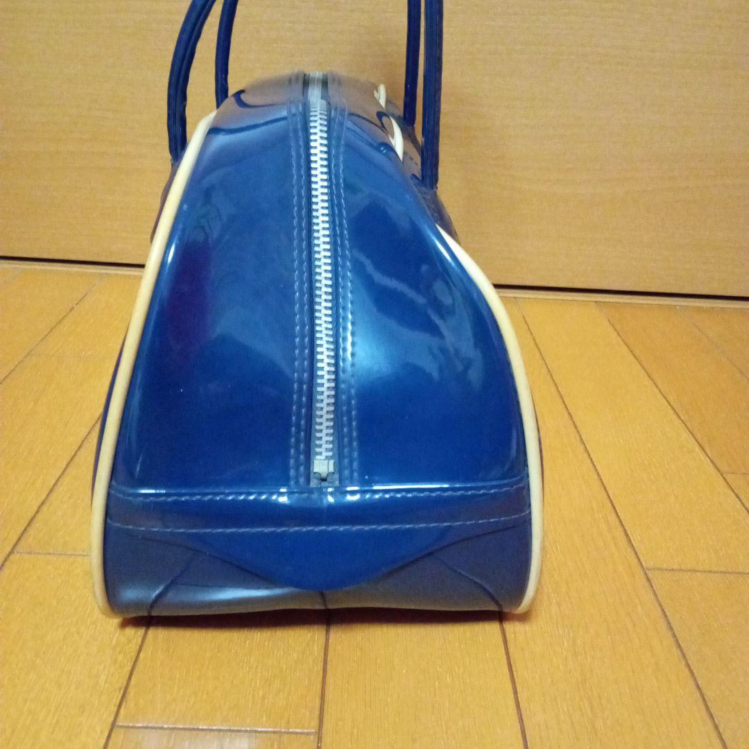 K*M様 asics TIGER エナメル ボストンバッグ ネイビー　ヴィンテー