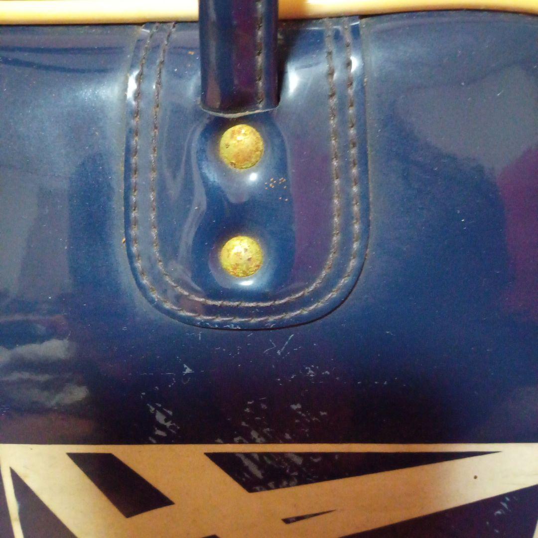 K*M様 asics TIGER エナメル ボストンバッグ ネイビー　ヴィンテー