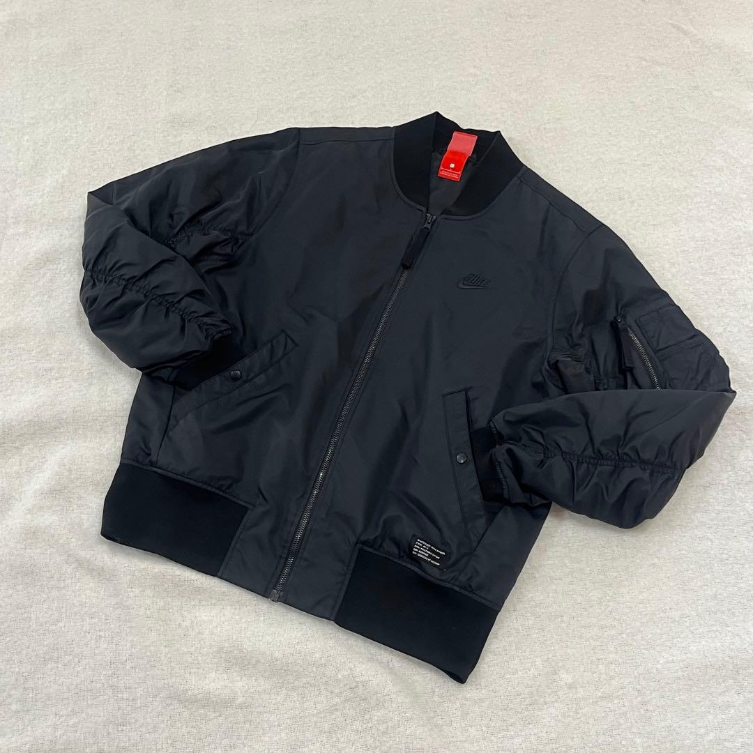 極美品希少ナイキ AF135周年記念 中綿 ボンバージャケット MA-1 黒 L