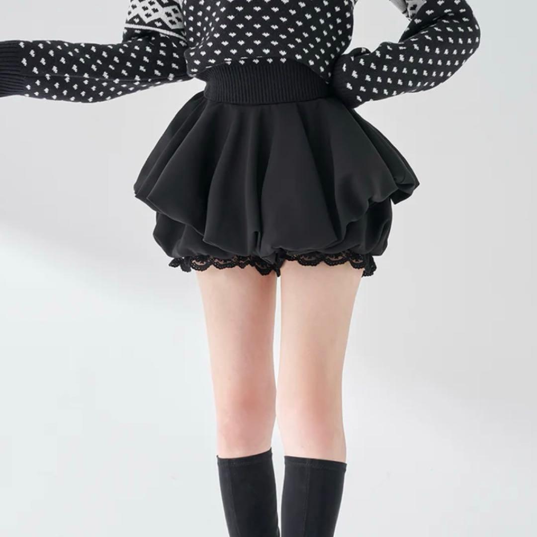 【新品未使用】Darich ボリュームバルーンミニスカート フリー　ブラック