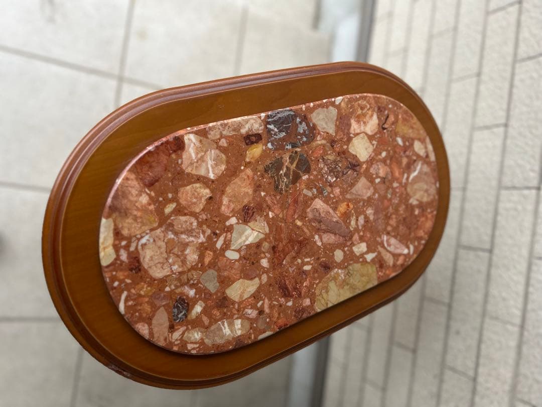 大理石 サイドテーブル コンソールテーブル 花台 猫足