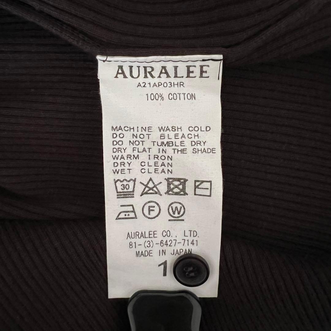 AURALEE オーラリー コットンリブニットポロ プルオーバー