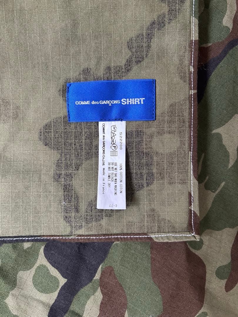 COMME des GARCONS SHIRT ストール 迷彩×ストライプ