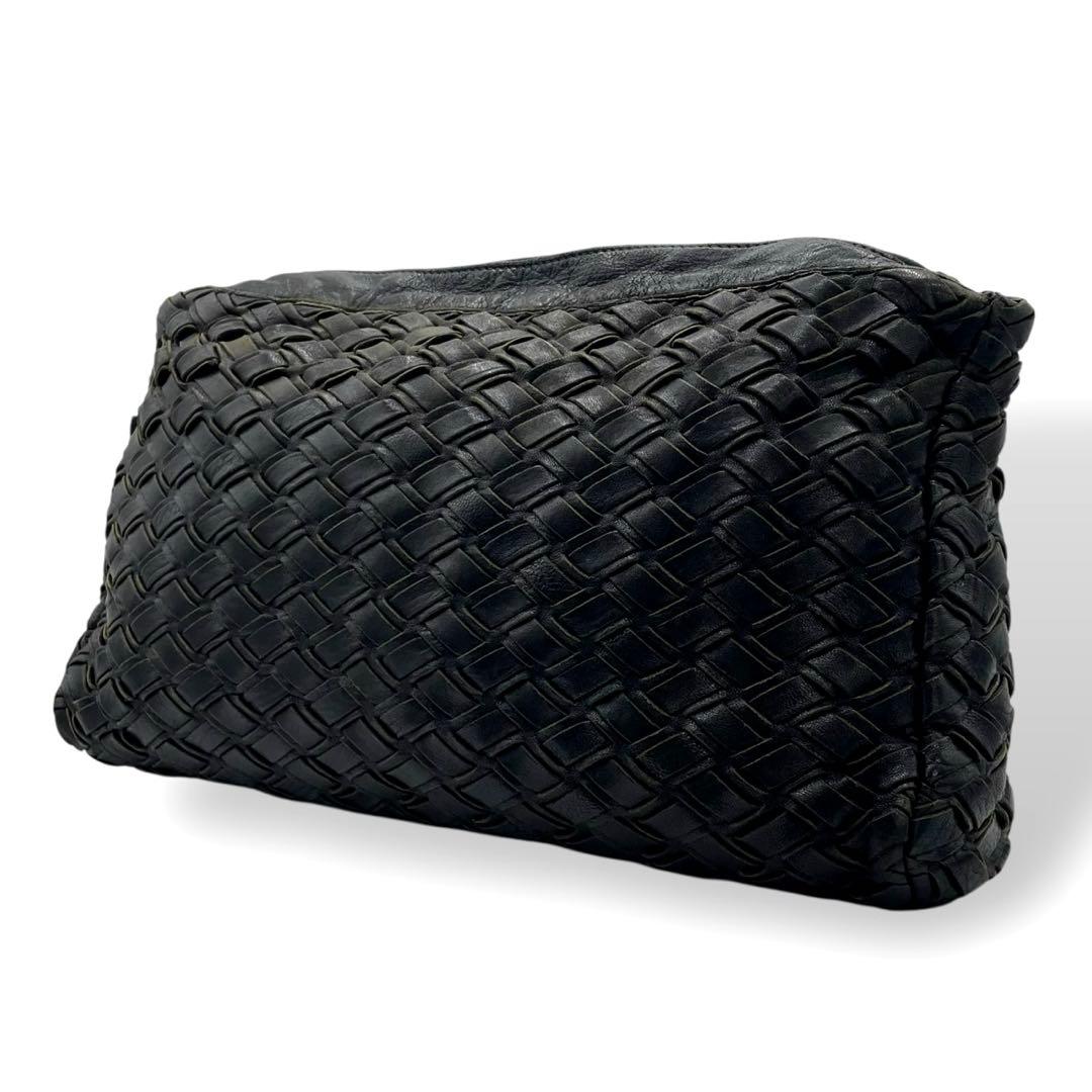 00s archive MIUMIU 希少　クラッチバッグ　イントレ　レザー　黒