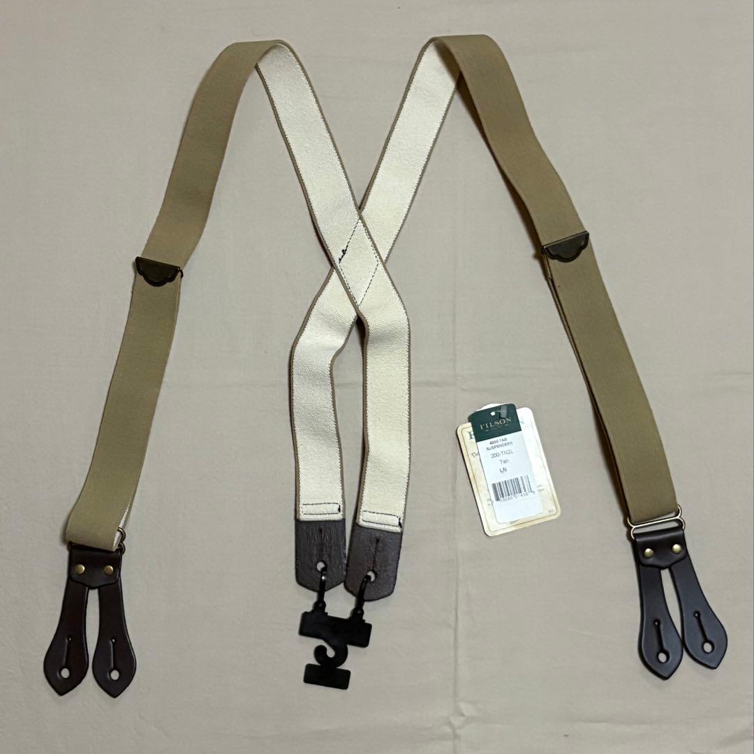 けんたFILSON フィルソン サスペンダー TAN USA製 新品未使用