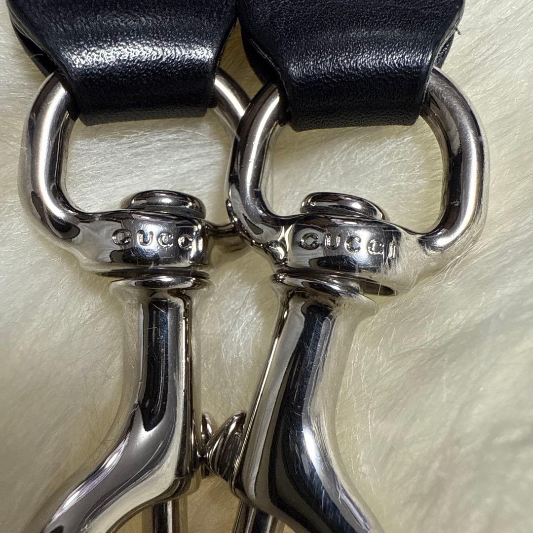 ♡GUCCI♡ウォレットチェーン⭐︎シルバーカラー×レザー⭐︎美品⭐︎