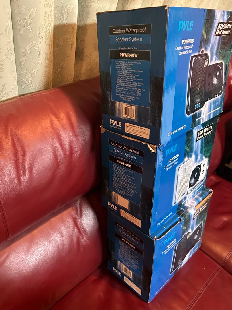 PYLE スピーカー PDWR40W 400W 合計3個セット　￼￼箱付き￼