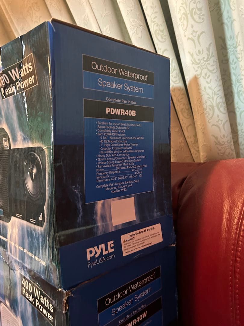 PYLE スピーカー PDWR40W 400W 合計3個セット　￼￼箱付き￼