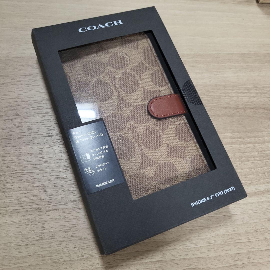 iPhone15ProMax COACH（R）ブックタイプケース