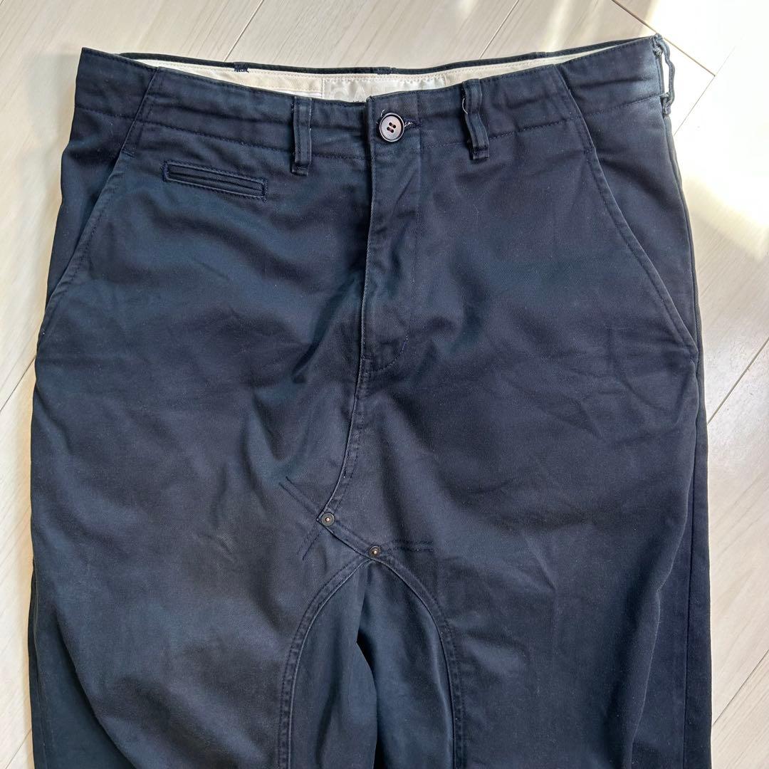 GANRYU ガンリュウ サルエルパンツ チノパン ネイビーL コムデギャルソン