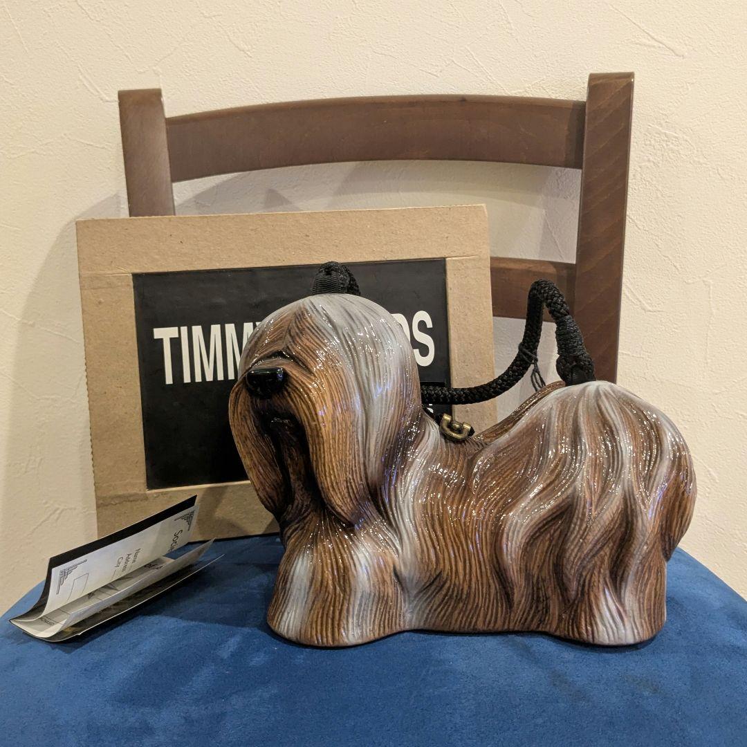 タグ箱付き　timmy woods　ラサアプソ　犬型　バッグ