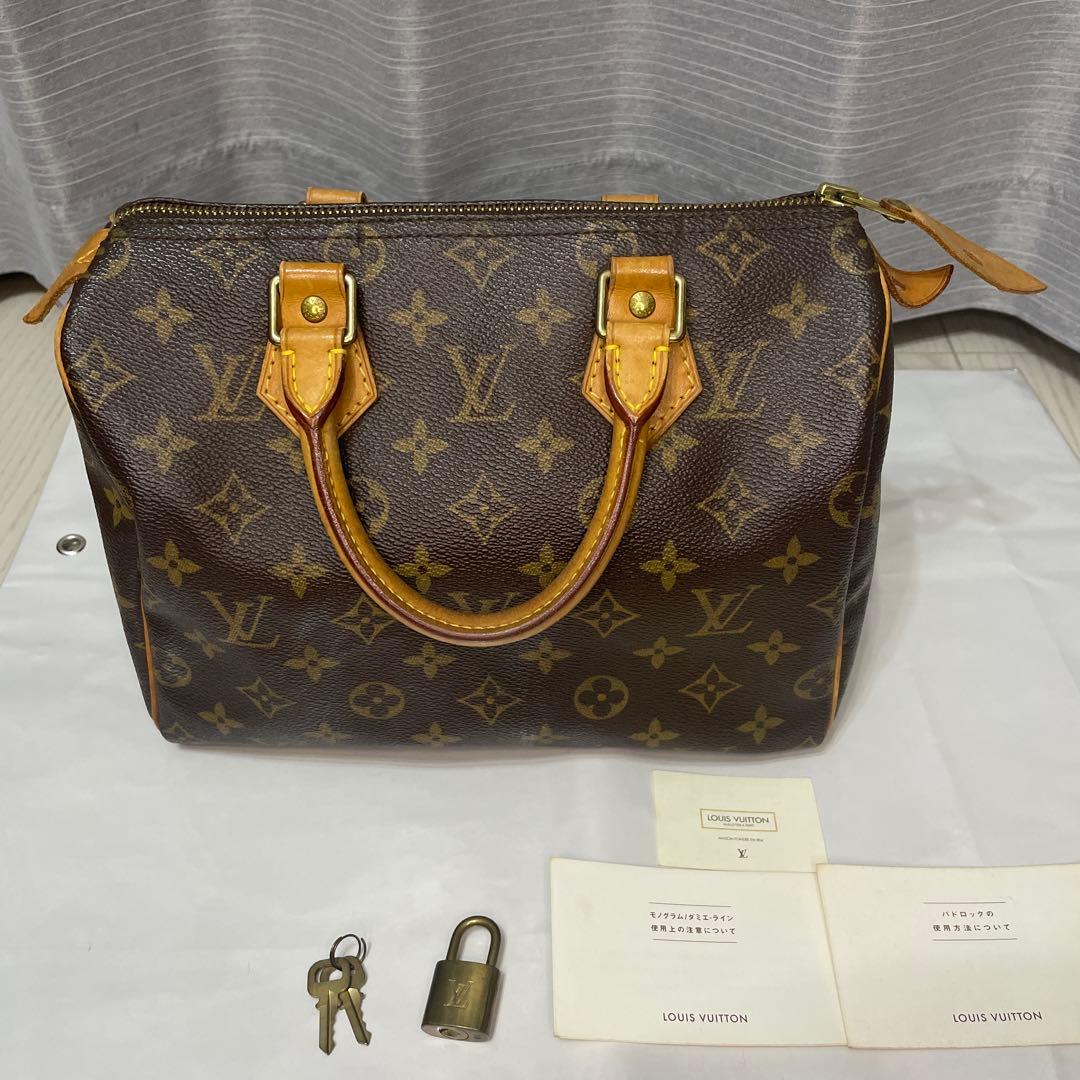 LOUIS VUITTON スピーディ 25 モノグラム ハンドバッグ 鍵付き