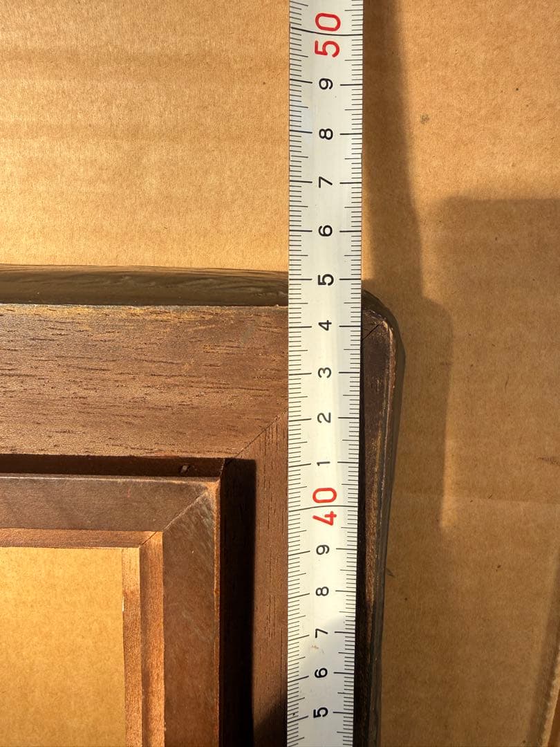アンティーク調装飾的な木製額縁 ブラウン系　倉庫① 1/27 P6サイズ？