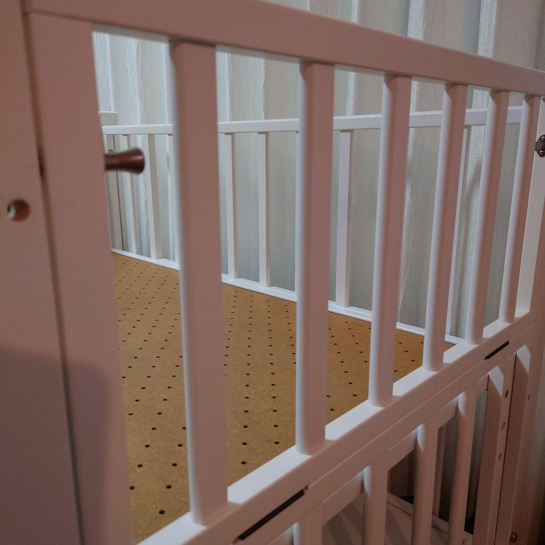 ヤマサキ　ベビーベッド　ツーオープンベッド