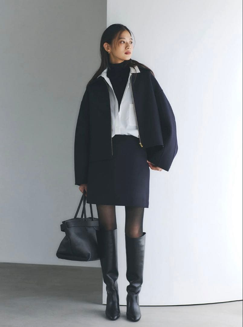 ánuans リバーウールミニスカート