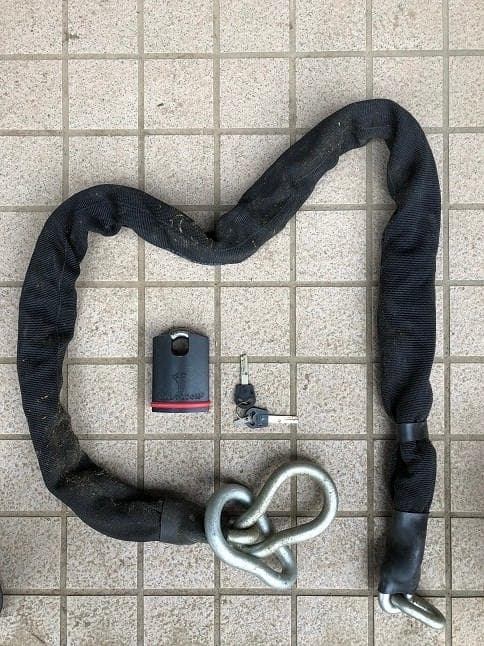 バイク 盗難防止 チェーン 超硬張鋼 MUL-T-LOCK(1.7m)