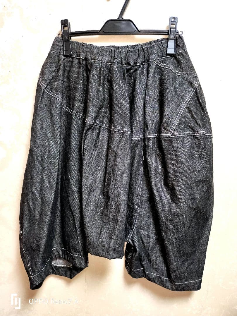 BLACKCOMMEdesGARCONS ブラックデニムサルエルパンツ