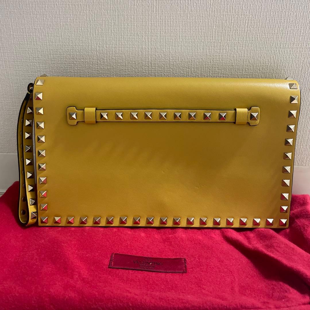 美品VALENTINO イエロー クラッチバッグ