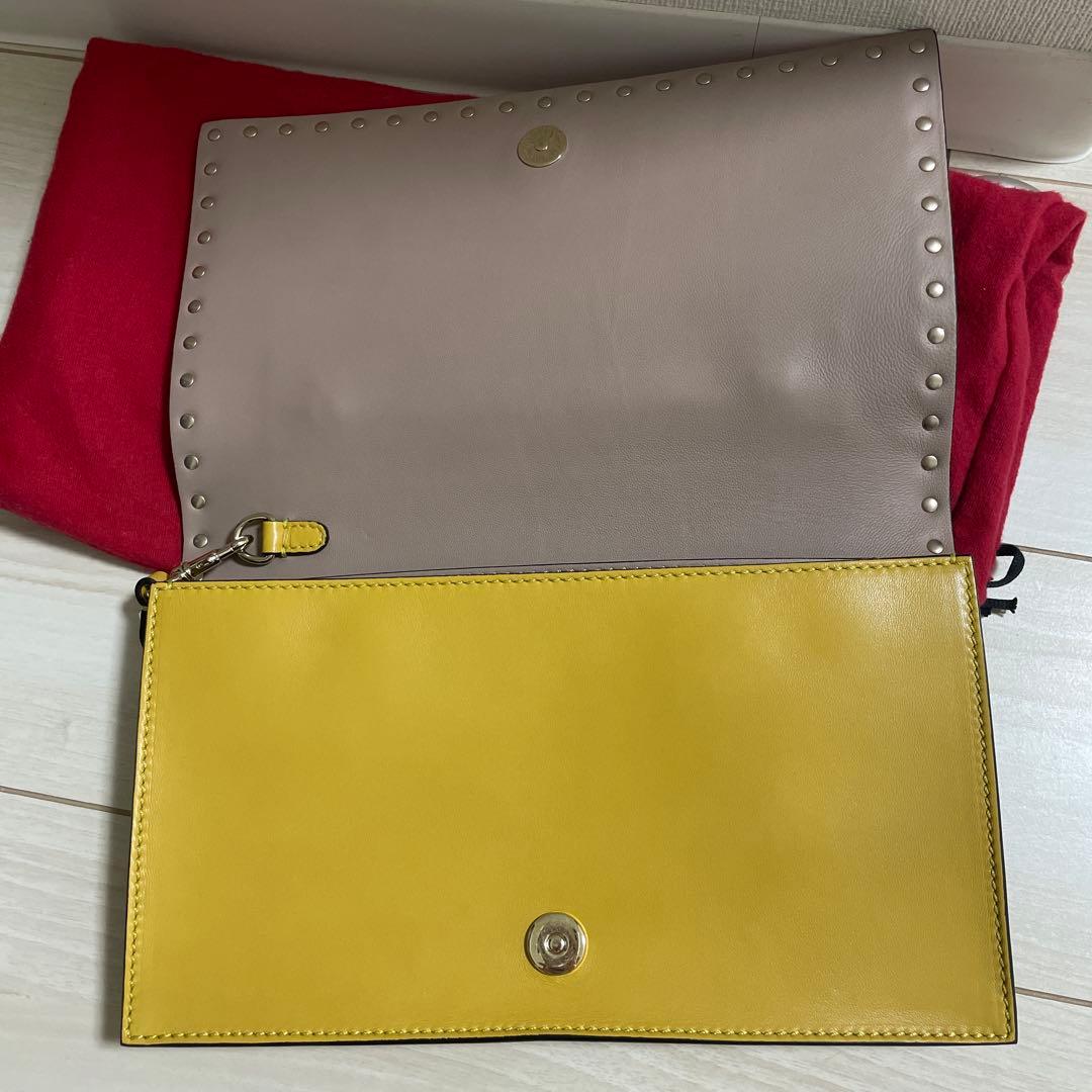 美品VALENTINO イエロー クラッチバッグ