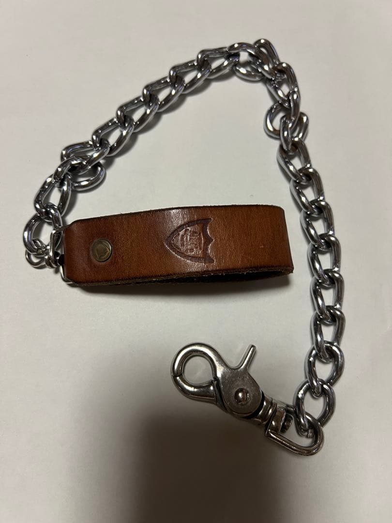 レザー ウォレットチェーン ターコイズ装飾