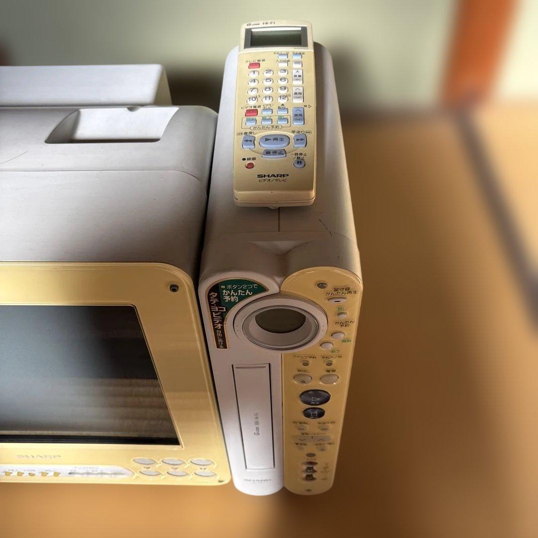【希少】レトロ　シャープブラウン管テレビ+ビデオセット
