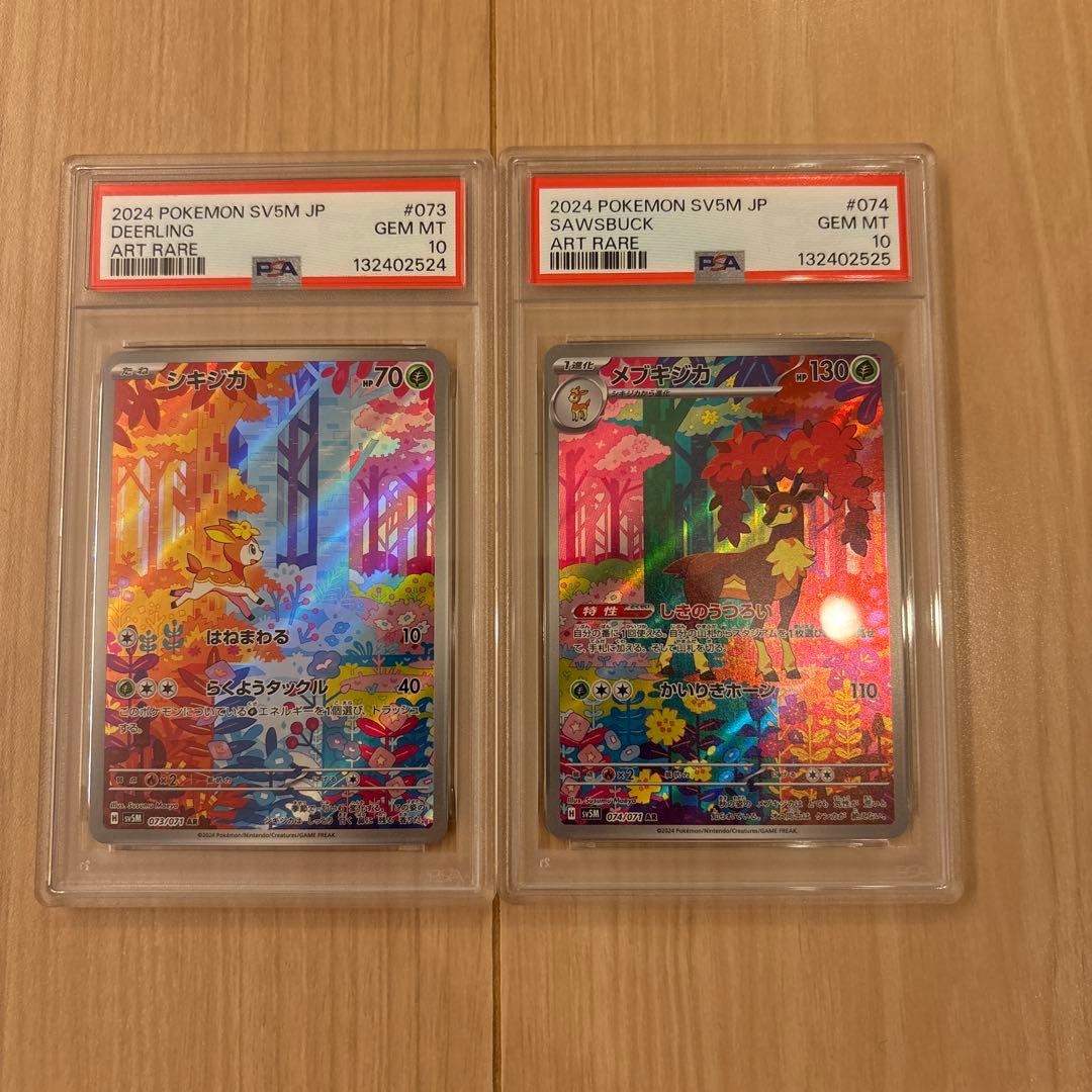 シキジカ　メブキジカ　AR PSA10 連番