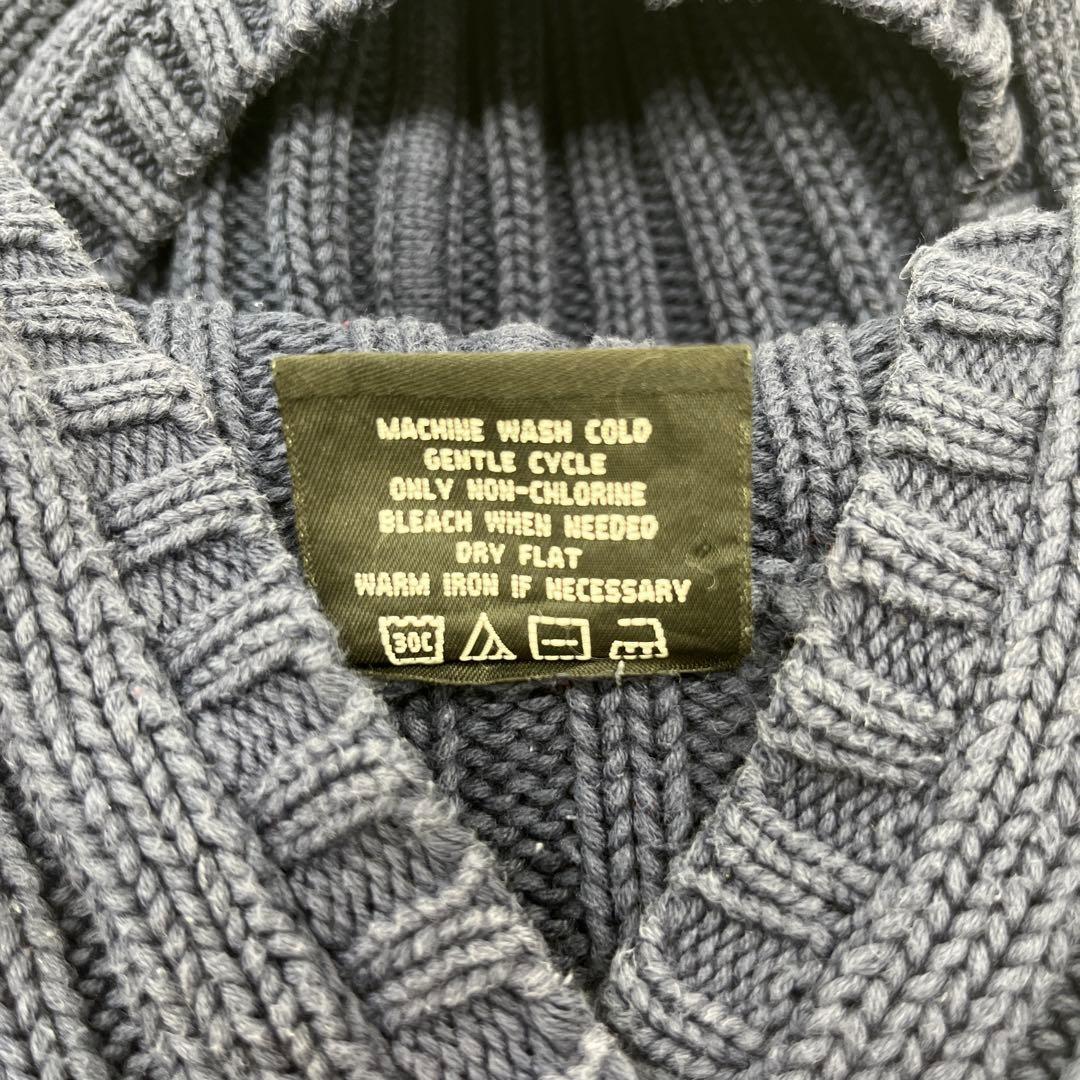 ラルフローレン・長袖ニットセーター・星条旗・ニットパーカー・リブ編み・M