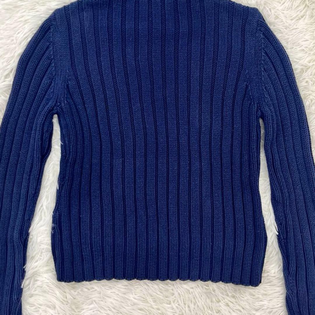 ラルフローレン・長袖ニットセーター・星条旗・ニットパーカー・リブ編み・M