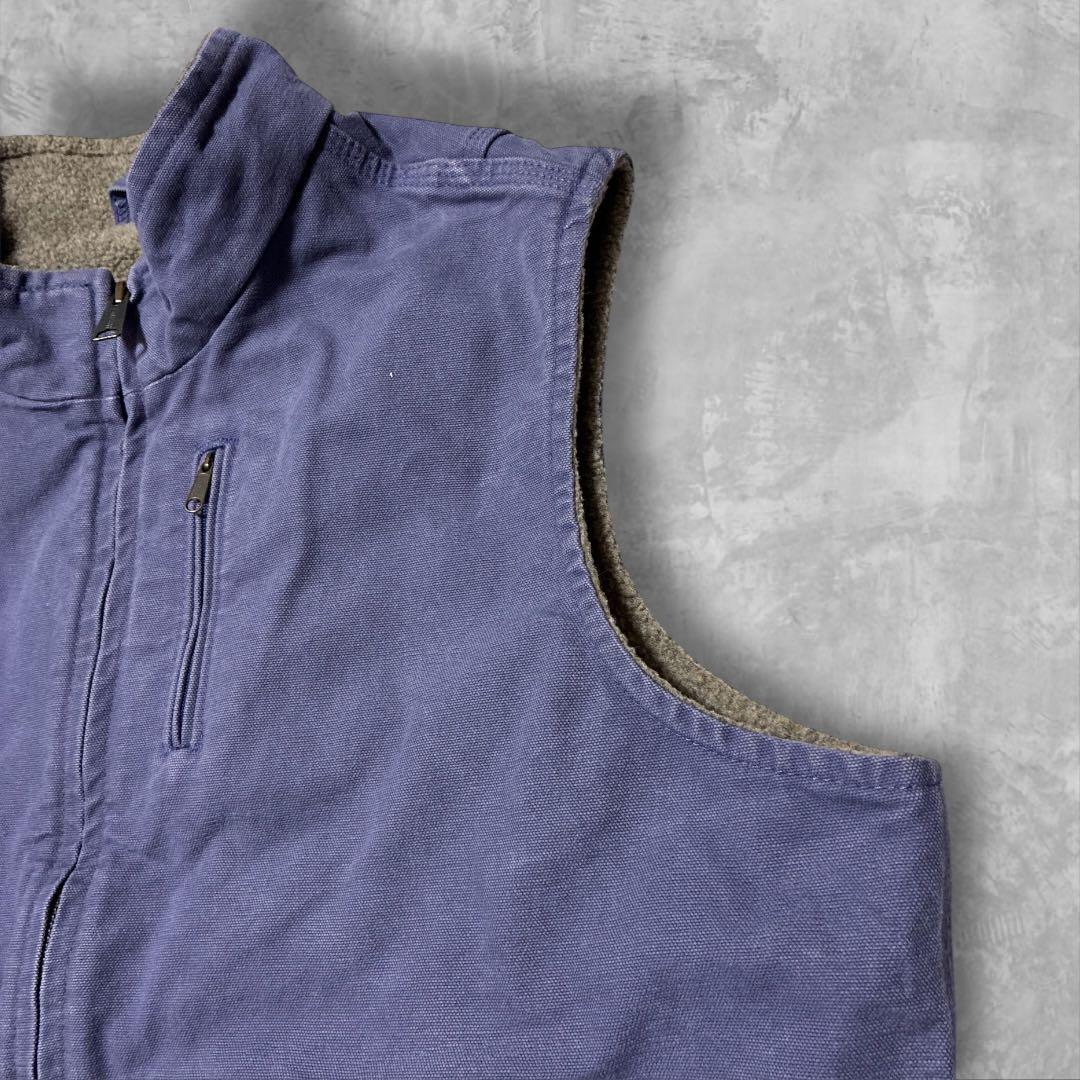 Carhartt 裏ボア ダックベスト くすみパープル メンズL相当 USA生地