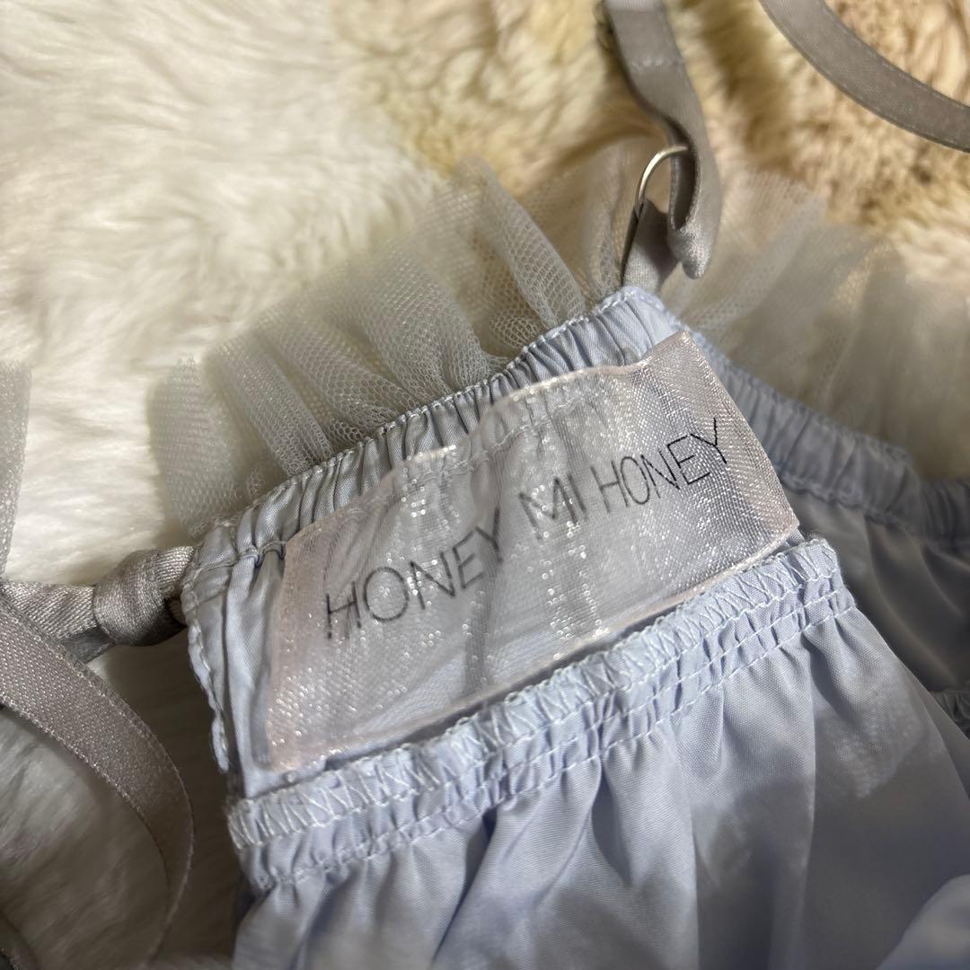 トップス HONEY MI HONEY tulle frill camisole