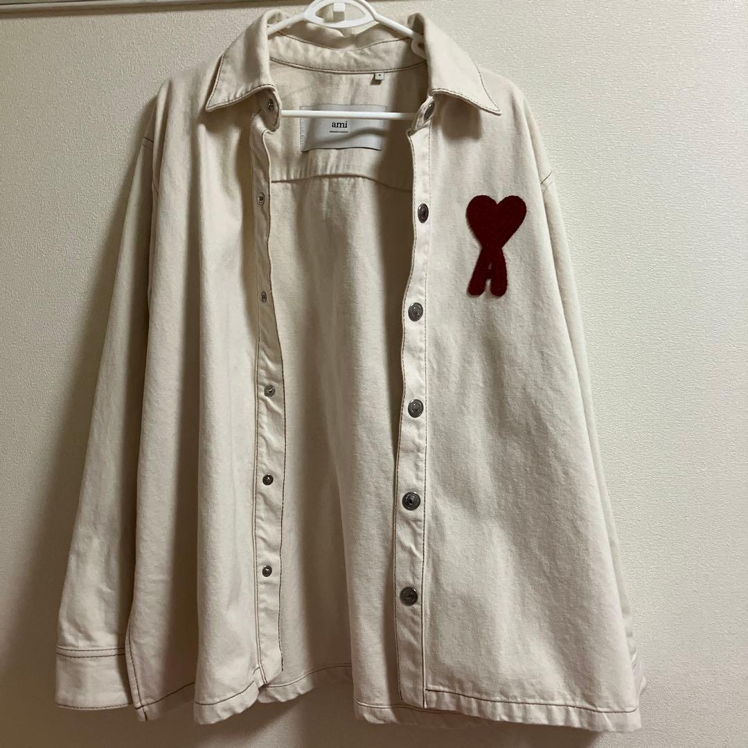 ami paris ベージュ シャツジャケット S