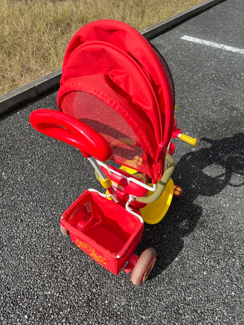 s⭐️　アンパンマン DX 三輪車　サンシェード付き　引き取り限定