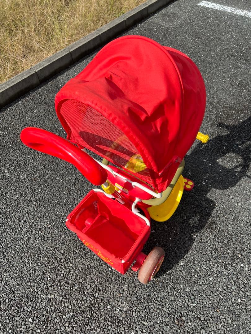 s⭐️　アンパンマン DX 三輪車　サンシェード付き　引き取り限定