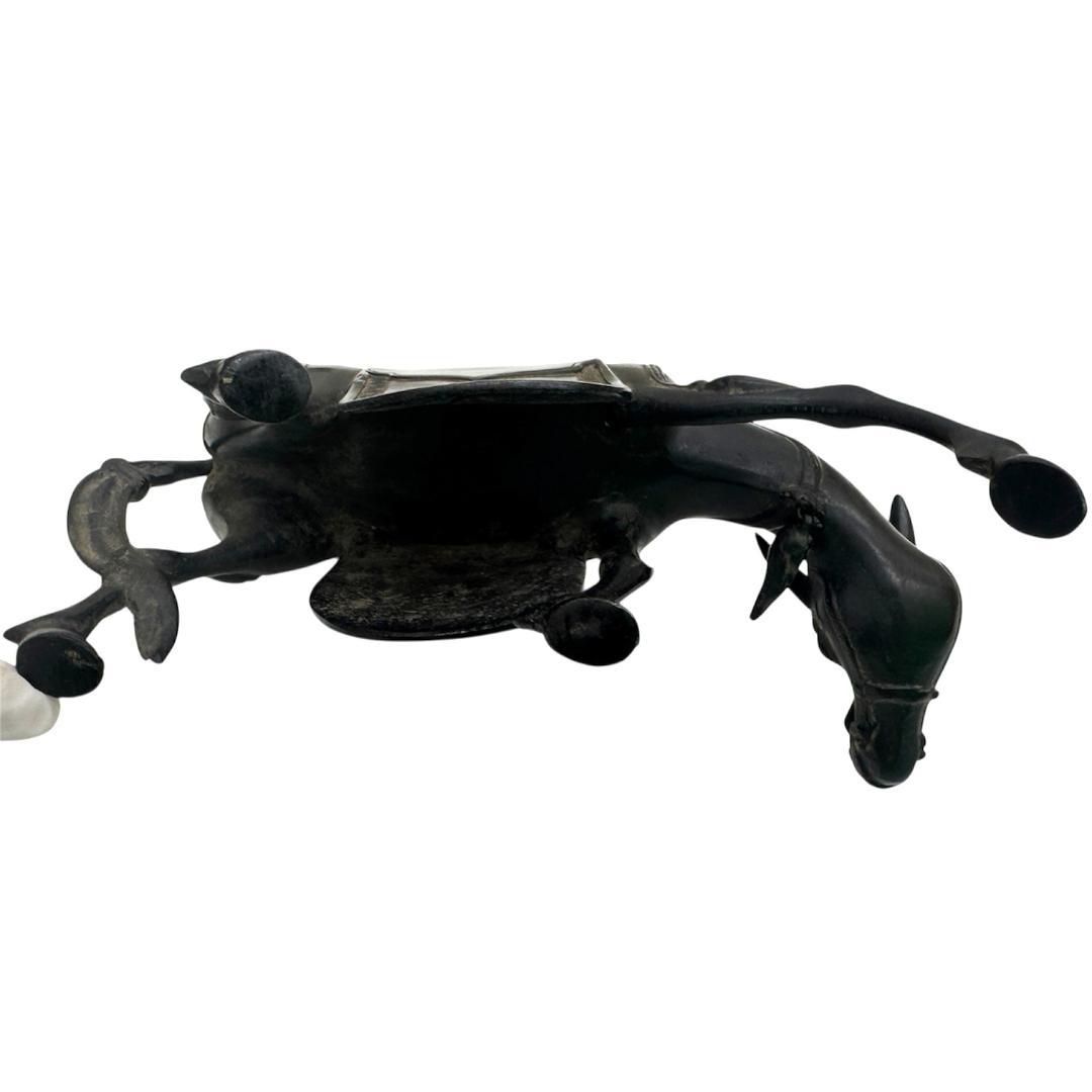 黄銅製 唐馬仙人 香炉　置物 古銅　骨董品　美術品・アンティーク・コレクション