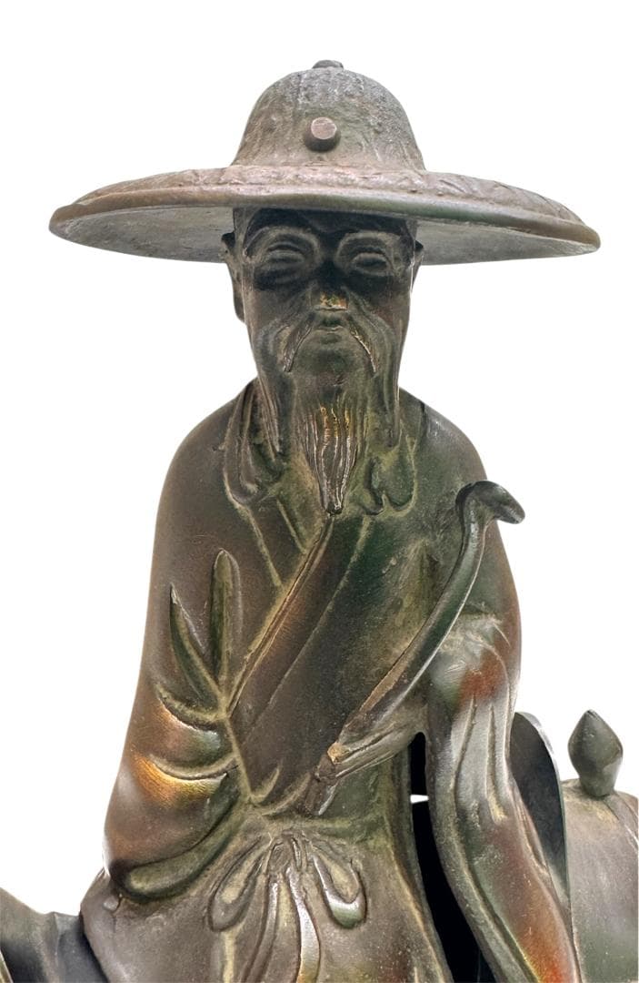 黄銅製 唐馬仙人 香炉　置物 古銅　骨董品　美術品・アンティーク・コレクション