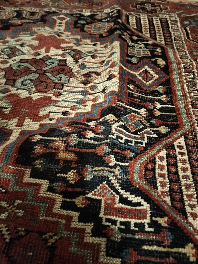 アンティークハムセ　カシュガイ　ラグ　トライバルラグ　絨毯