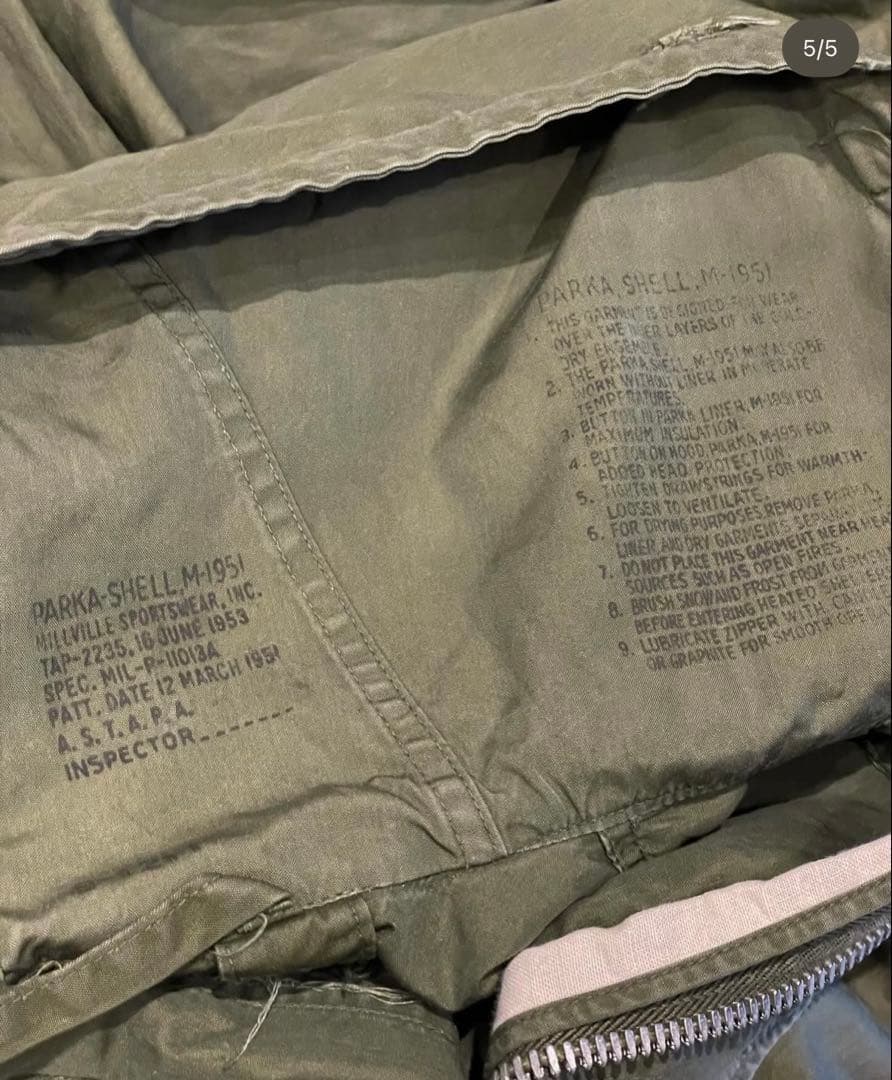 M-51 モッズコート　ヴィンテージ　S〜Mサイズ　ライナー付き