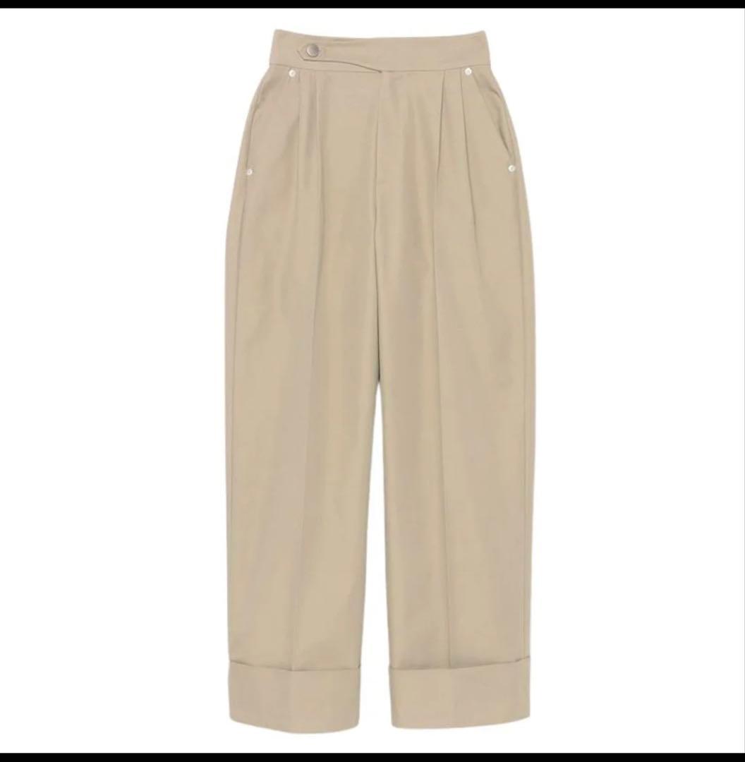 【タグ付き新品】anuans / ベルトデザインチノパンツ / BEIGE