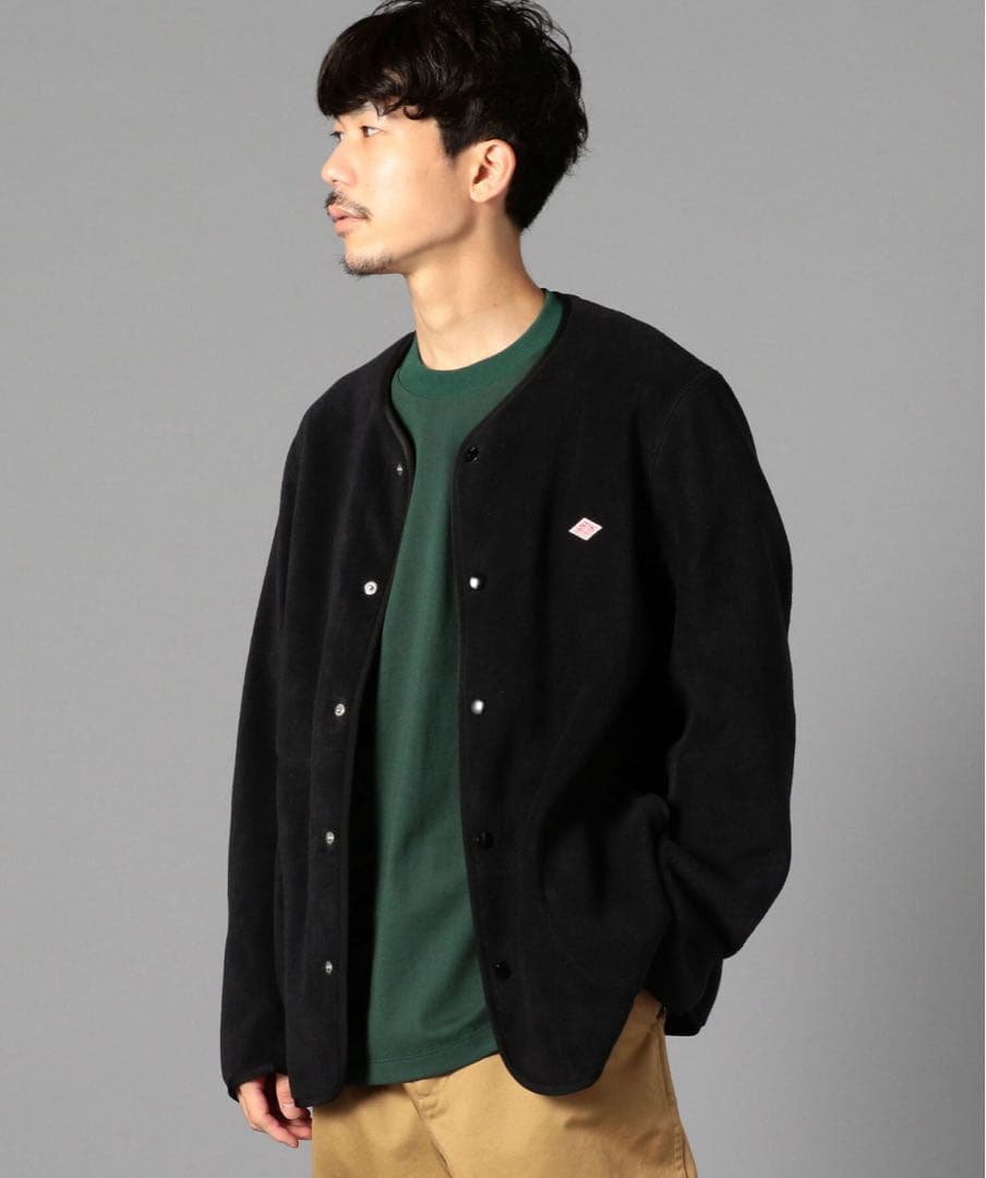 【新品未使用】DANTON ダントン フリースノーカラーブルゾン 40 ブラック