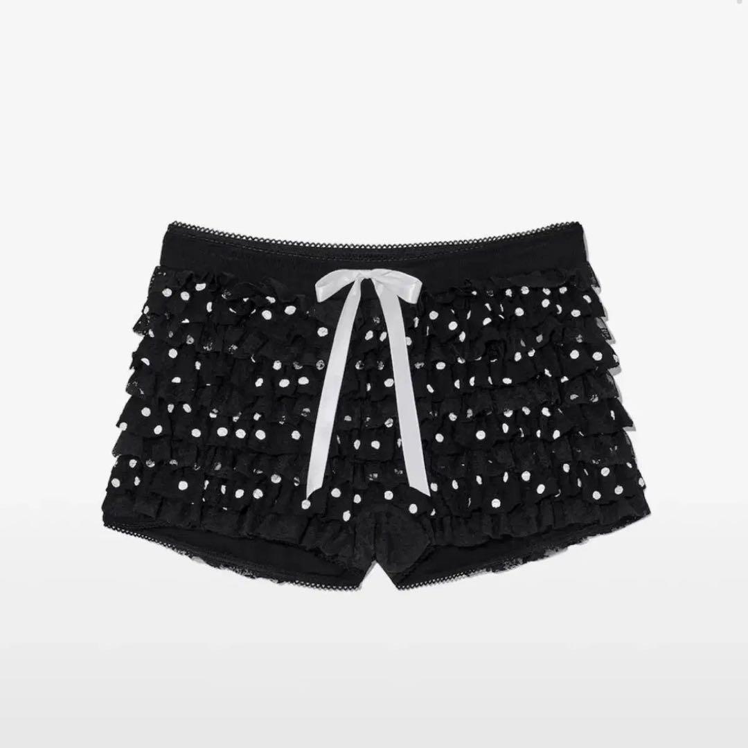 パンツ GLOWNY COCO DOT BLOOMER SHORTS BLACK